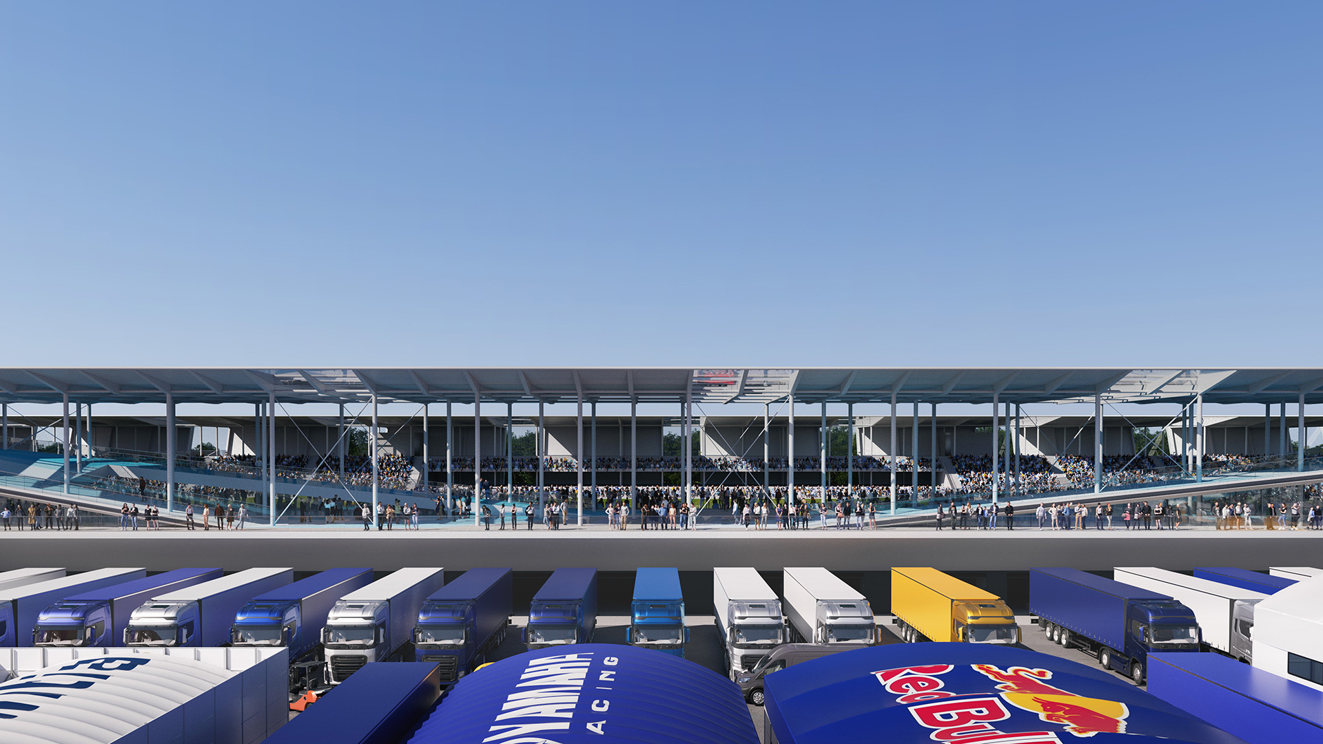 Hajdúnánási MotoGP versenypálya és sportkomplexum pit épülete